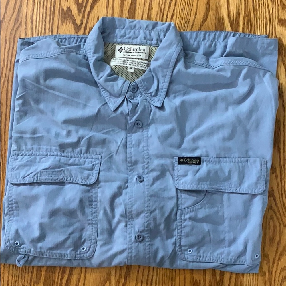 Columbia GRT Light Blue long sleeve button down